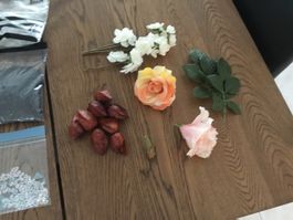 Set - Dekosand, Rosen, Perlen