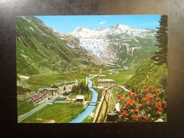 Ansichtskarte, Gletsch 1769 m, Rhonegletscher, Furkapass