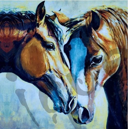 Tovaglioli: Serviette horses (1629) 2Stk. – Nuovo (secondo la descrizione) da Schlatt TG venduto da kreativ-atelier