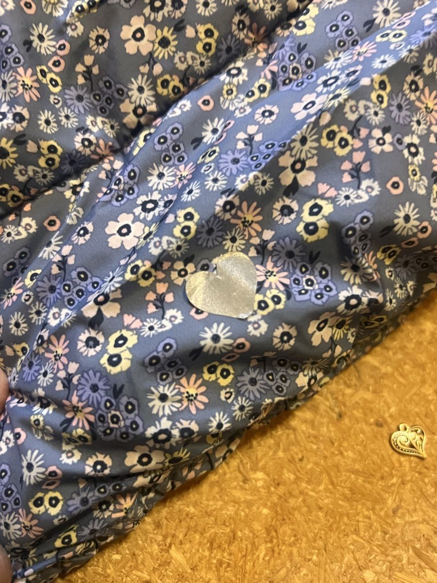 Tom Tailor Giacche & Cappotti: Tom Tailor Kinder Steppjacke blau mit Blumenmuster – Usato da Hilterfingen venduto da Kulturfluechter 1