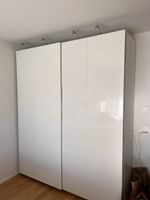 IKEA PAX Kleiderschrank 200 cm – Hochglanz Weiss, komplett a