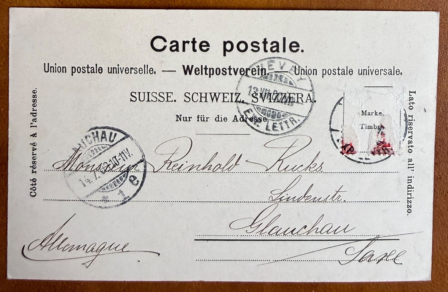 Ansichtskarten: Vevey - Panorama 1910 – Gebraucht aus Lutry von Ediego 1