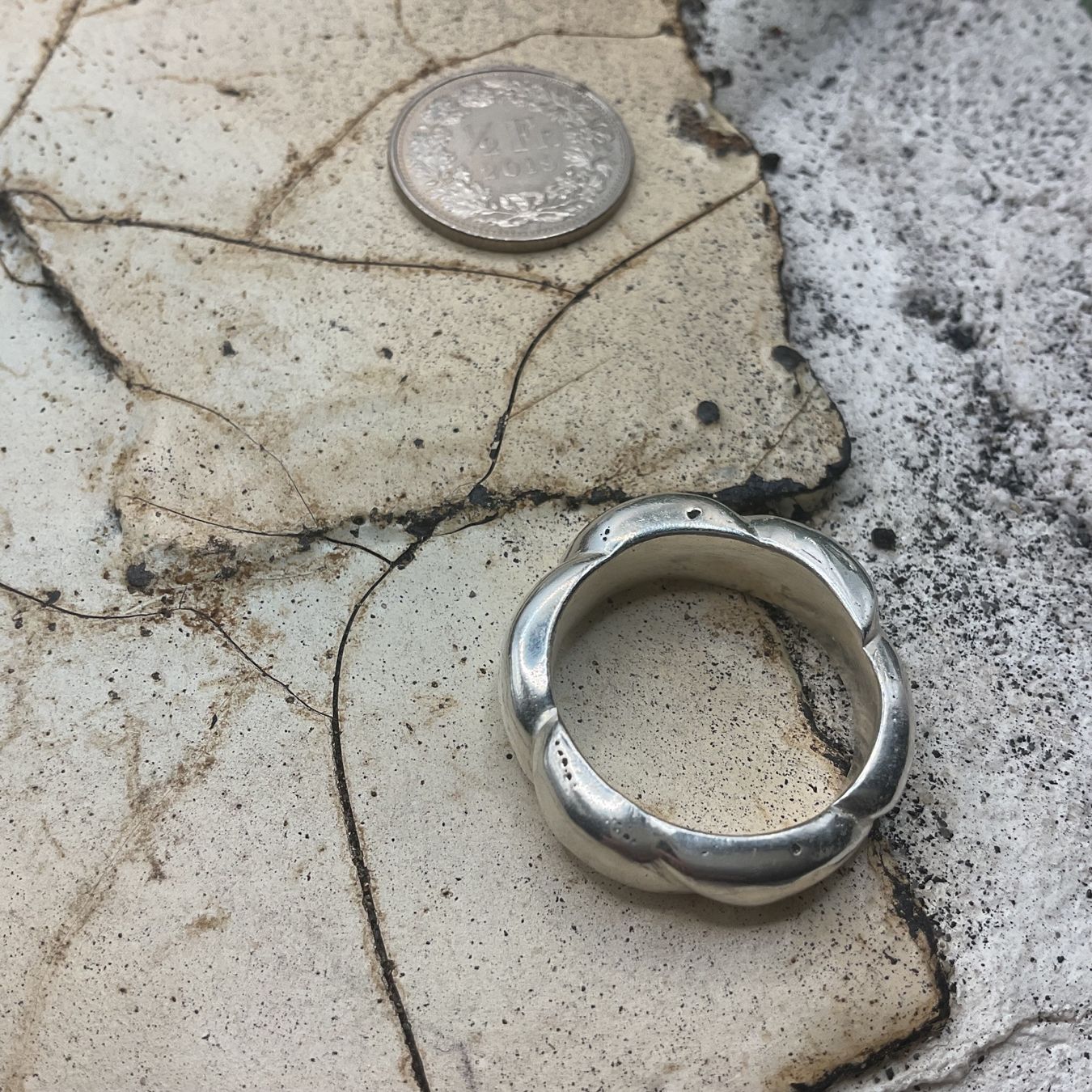 Anelli: Silberring, wellenförmig, Gr. 55 – Nuovo (secondo la descrizione) da luzern venduto da Alpendorf1 1