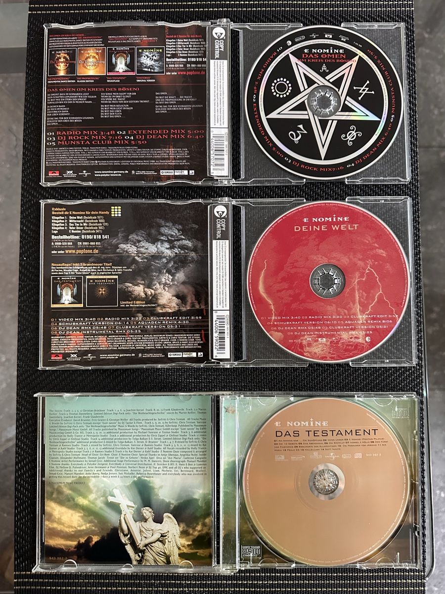 CD: E Nomine CD Album Bundle - Das Testament, Omen, Deine Welt – Usato da Schötz venduto da alt_fw8f 1