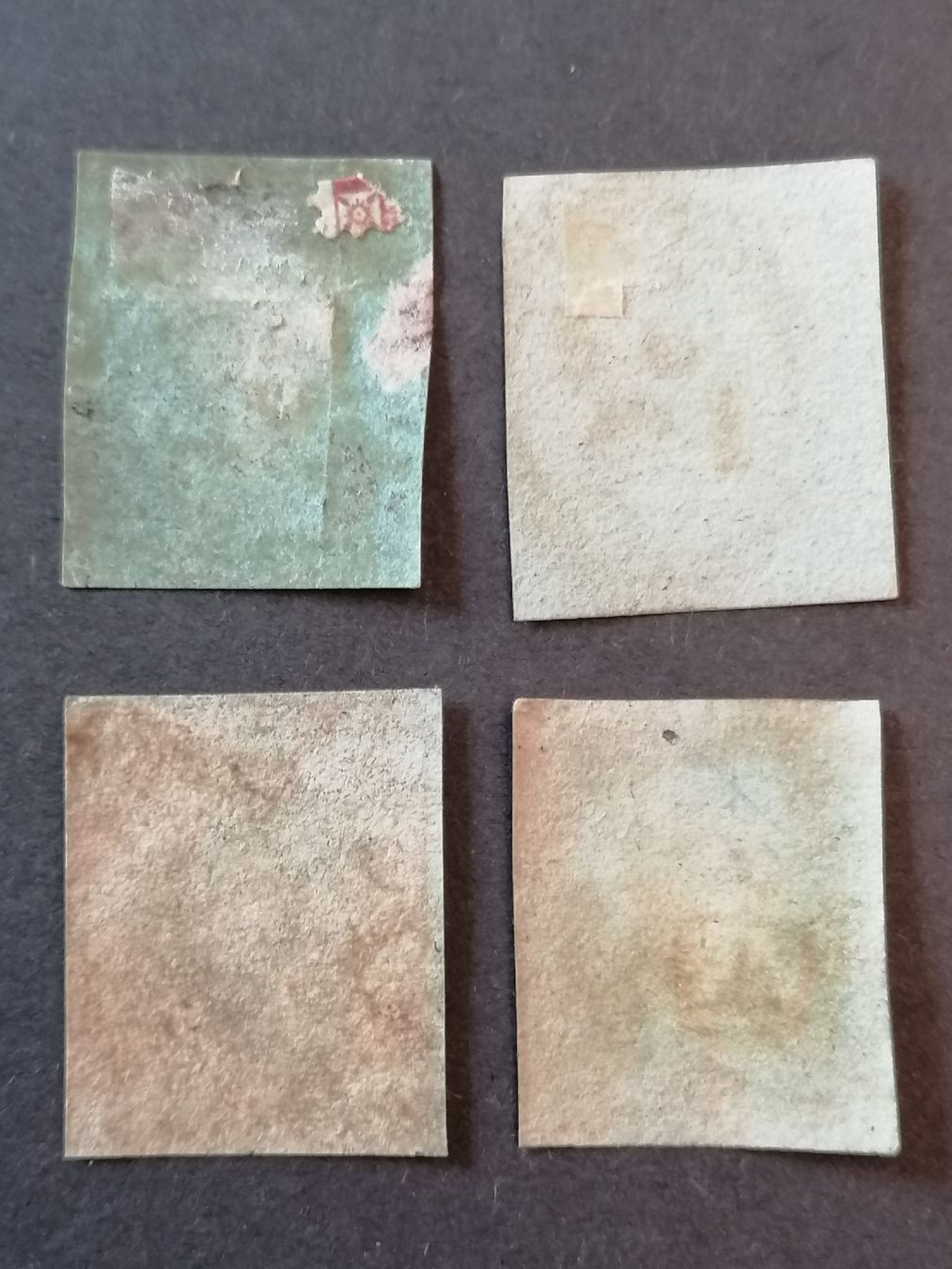 Alle Briefmarken: 4mal One Penny red 1841  – Gebraucht aus Happerswil von tschergi 1