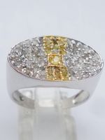 Silberring mit Diamanten