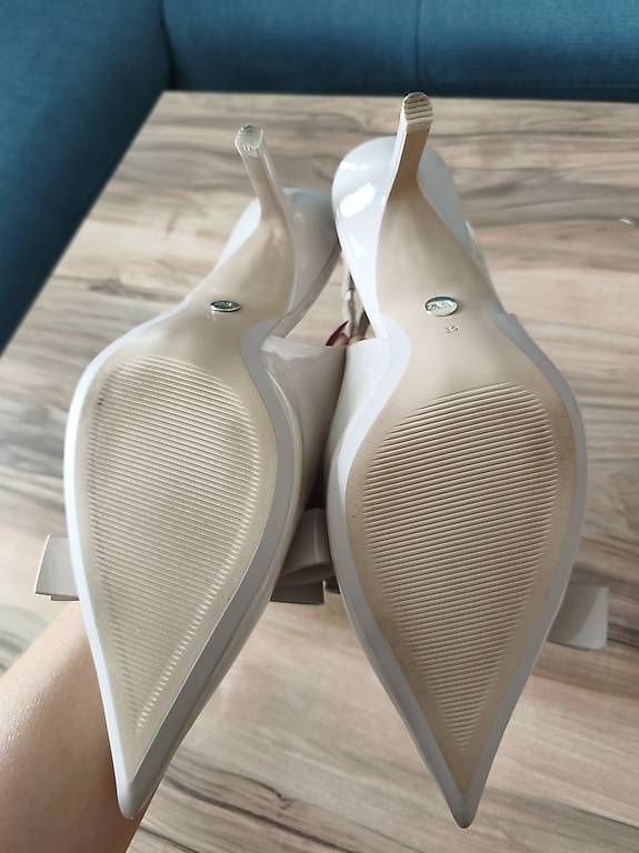 Scarpe da donna: High-Heels Slingback Shoes with Bow Beige – Nuovo e nell'imballaggio originale da Kaisten venduto da lys_zzy8 4