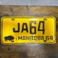 🇨🇦 1964 Vintage Autoschild - Manitoba JA64 - Kanada