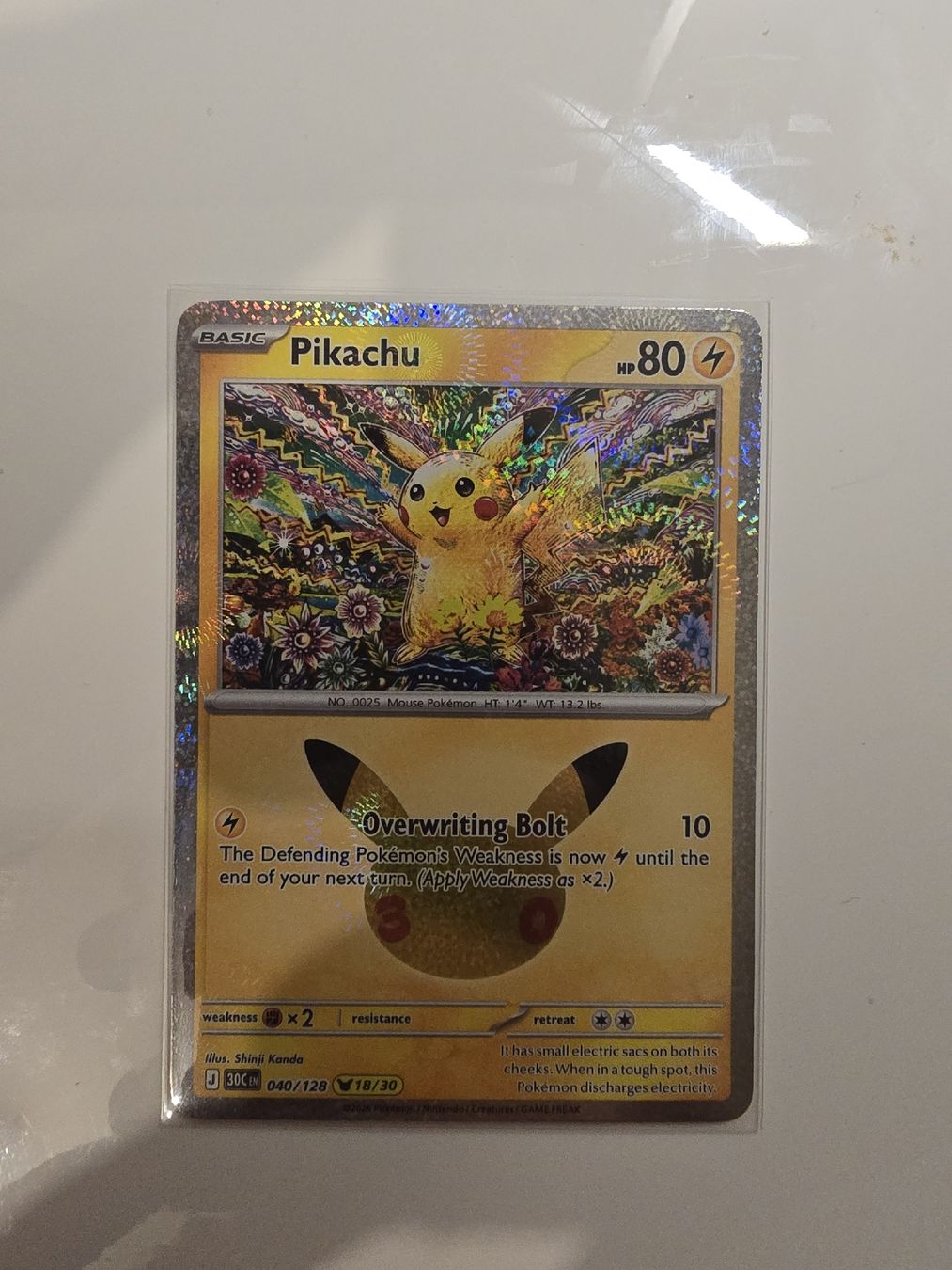 Pokémon Carte collezionabili: Pokemon 30 ans - Pikachu 040/128 – Nuovo (secondo la descrizione) da Thônex venduto da jer_6bvc