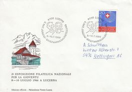1966 2. Nationale Jugend Briefmarkenausstellung Luzern