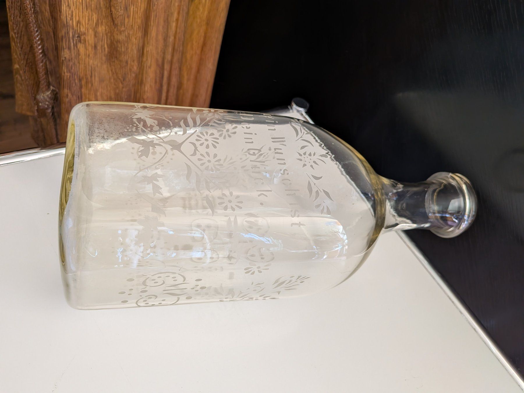 Bottiglie: Antike Flasche, Glasflasche, ev. Taufflasche ? – Usato da Emmen venduto da Brockofsky 5