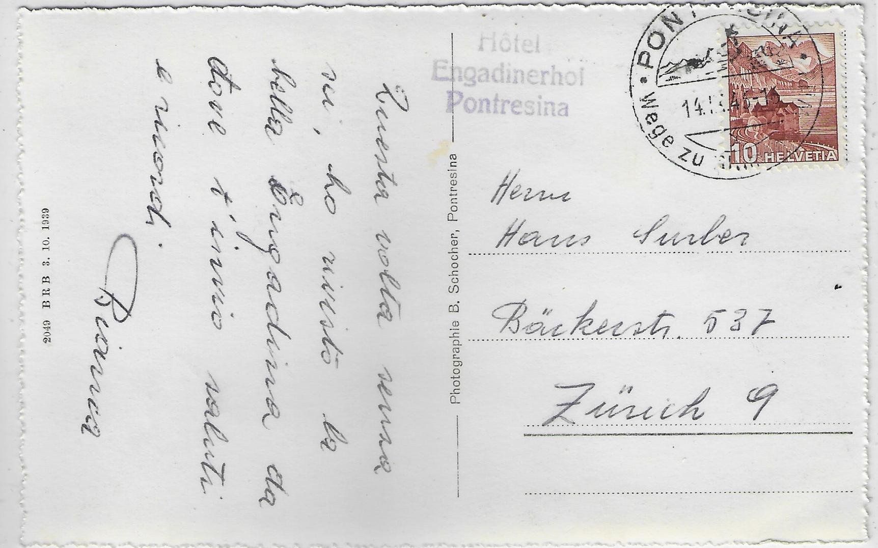 Cartoline postali: Bernina-Gruppe und Morteratschgletscher – Usato da Ettingen venduto da Kartenplanet 1