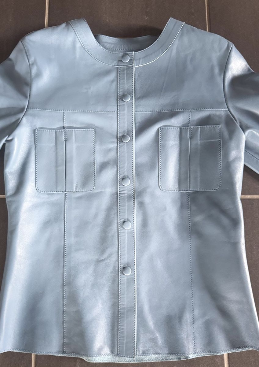 Giacche: y plus Bluse Kunstleder hellblau Gr. S top Zustand – Usato da Stadel venduto da bewinshop 2
