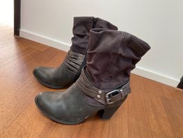 s.Oliver Stiefeletten - grau braun / 38 / Stiefel / Herbst