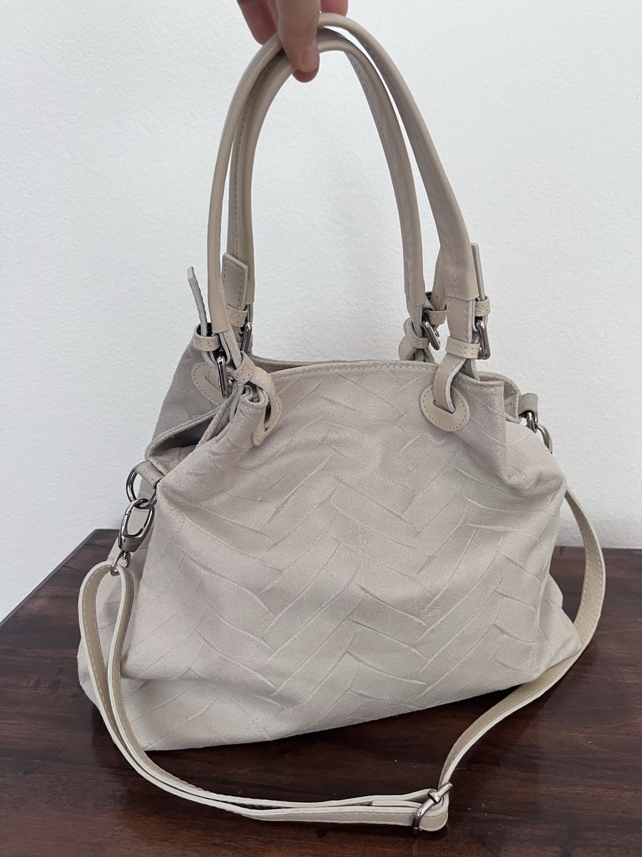 Taschen für Damen: Beige Leder Handtasche – Gebraucht aus Baden von Didi_sunshine 1