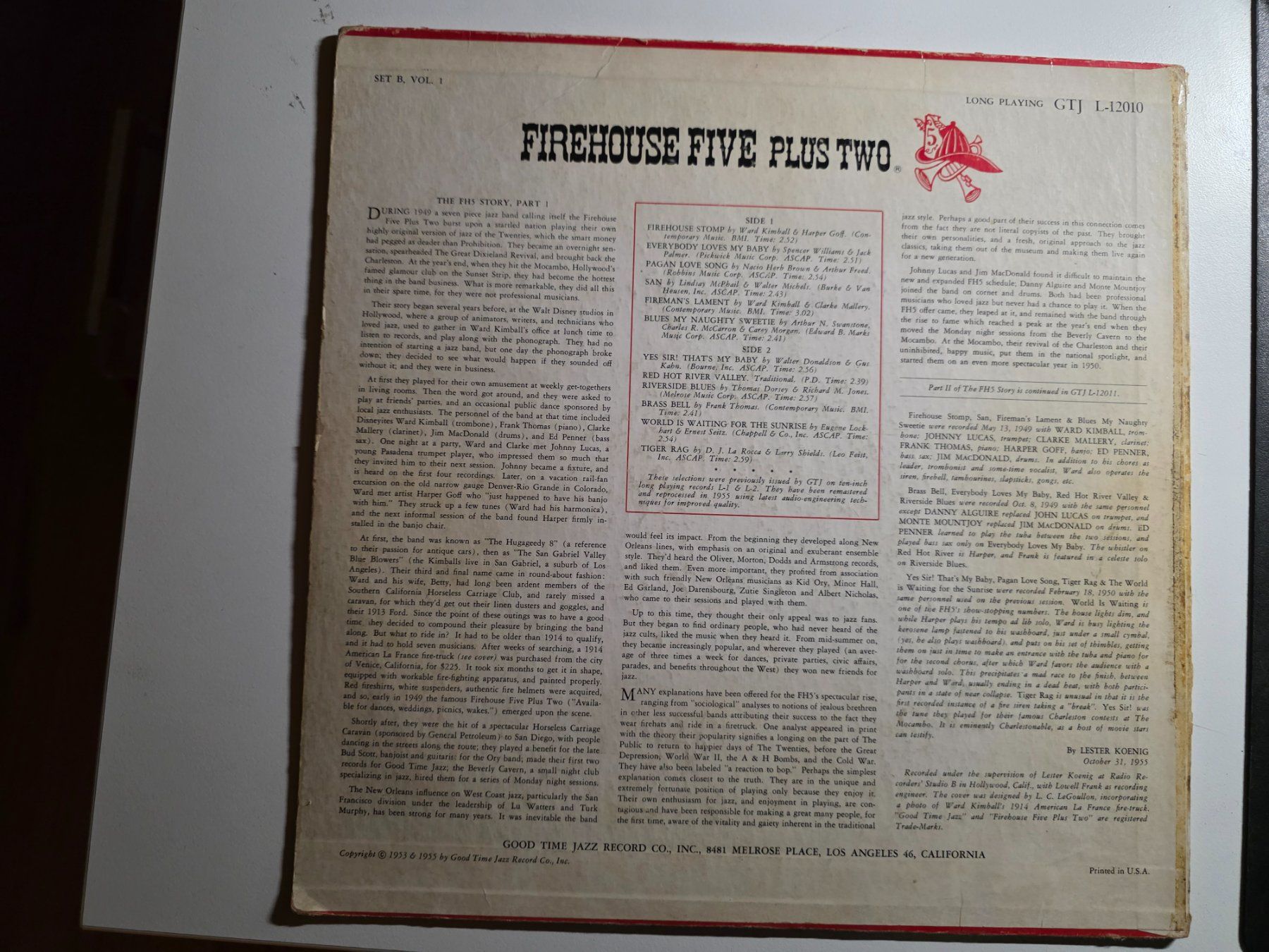 Schallplatten: LP Vinyl - Firehouse 5 plus 2 - GTJ L-12010 – Gebraucht aus Walterswil BE von Lonitti 2