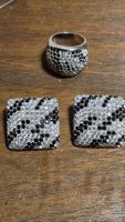 Schmuckset Ring und Ohrclips SILBER gepunzt AIROLDI Strass