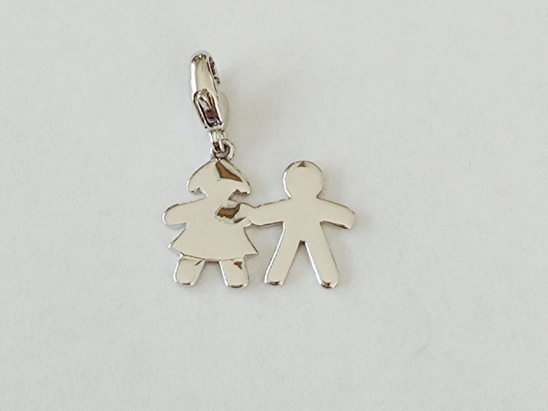 Ciondoli: Charm "Junge & Mädchen" Silber 925 (rhodiniert) - Neu – Nuovo e nell'imballaggio originale da Uetikon am See venduto da Coralreef 1