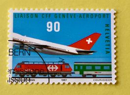 Nr.746  SBB-Anschluss Genf-Cointrin GESTEMPELT 1987   