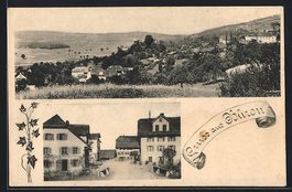 Büron, Panoramablick auf die Stadt, Str