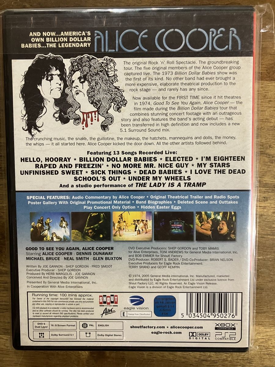 Alle DVDs: ALICE COOPER Billion Dollar Babies Live 1973 DVD – Neu (gemäss Beschreibung) aus Belp von B7L0 1