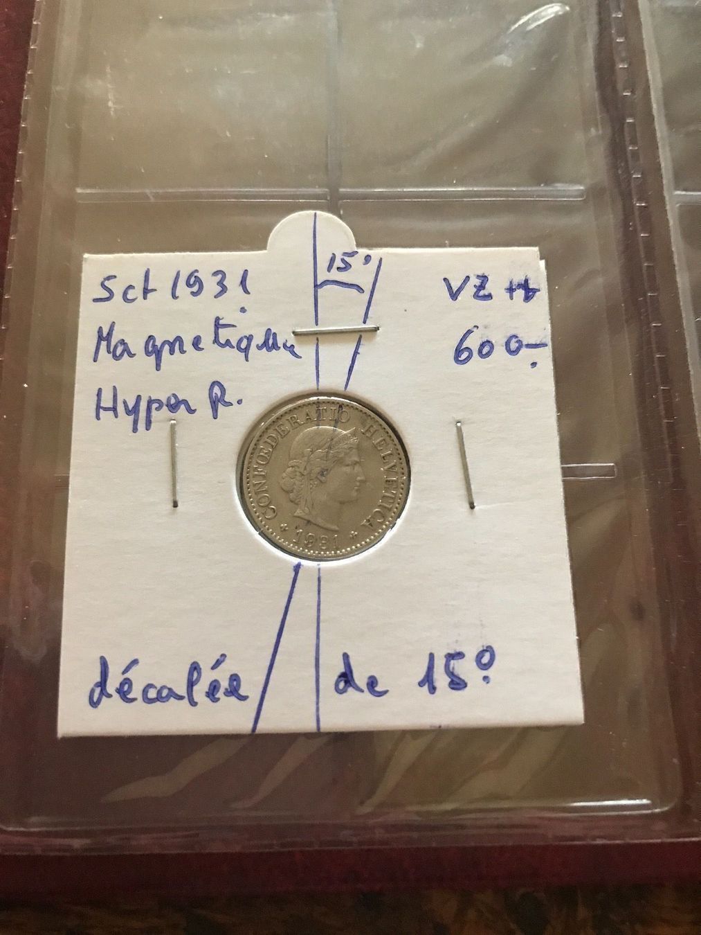 Tutti le monete: 5 ct 1931 magnétique décalée rare – Difettoso da payerne venduto da jag67