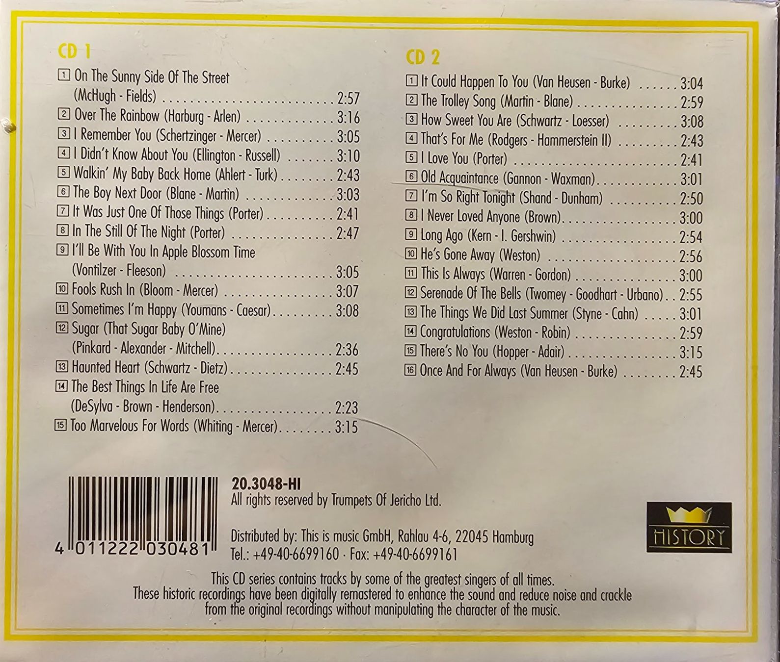CD: Jo Stafford – Fools Rush In – Usato da Wahlen b. Laufen venduto da Cg10 1