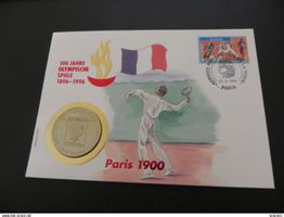 Münzbrief Uganda 1000 Shillings 2002 - Olympia Paris 1900