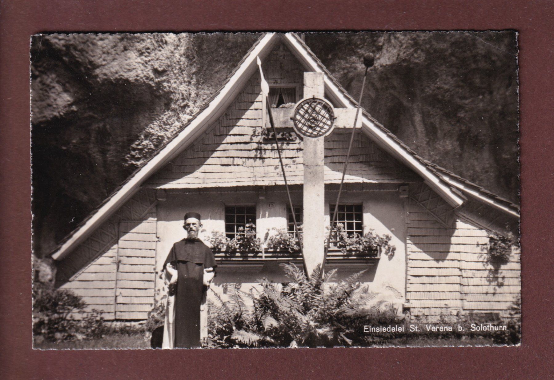 Cartoline postali: Solothurn - Einsiedelei ST. VERENA - 1955 // Eckbug // – Usato da Pully venduto da nicecards