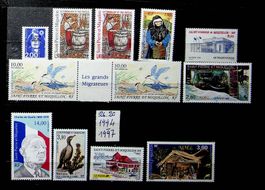 ST PIERRE-ET-MIQUELON TIMBRES NEUFS 1994-97. COTE 26.20€/S32