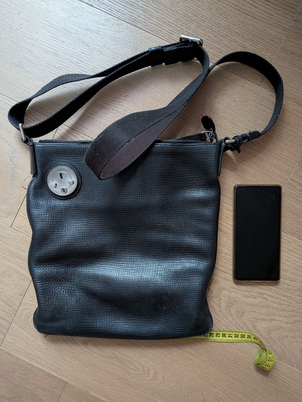 Bally Borse: Vintage Bally Messenger Tasche, schwarz, Leder – Usato da Zürich venduto da vdenisa1 5
