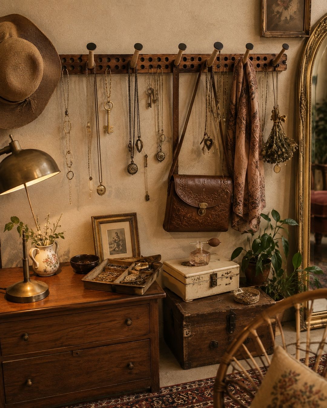 Articoli in legno: Geraderobe Organizer Vintage Look – Usato da Riedt b. Erlen venduto da bluerunner 1
