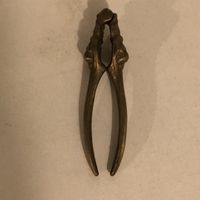 Nussknacker Messing Löwenkopf Antik Vintage Deko 19cm