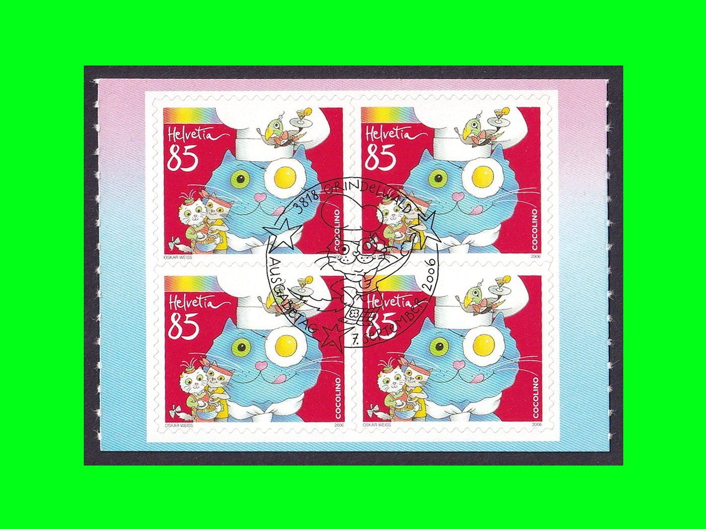 Alle Briefmarken: Viererblock "Kinder kochen mit Cocolino" (2006) – Neu (gemäss Beschreibung) aus Dübendorf von chiara48