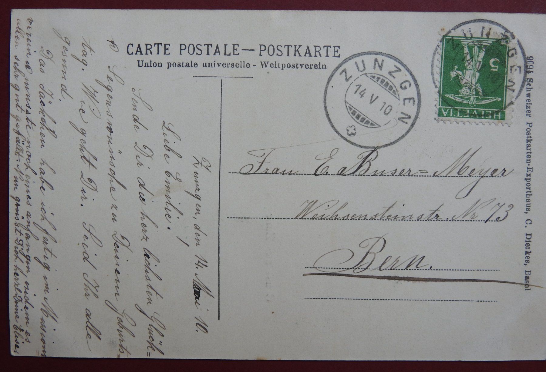 Cartes postales: Gruss aus Zunzgen, mit Postkutsche – D'occasion à Rain par 999-800-K 1