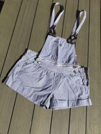 Short-Salopette jeans ligné CREEKS new