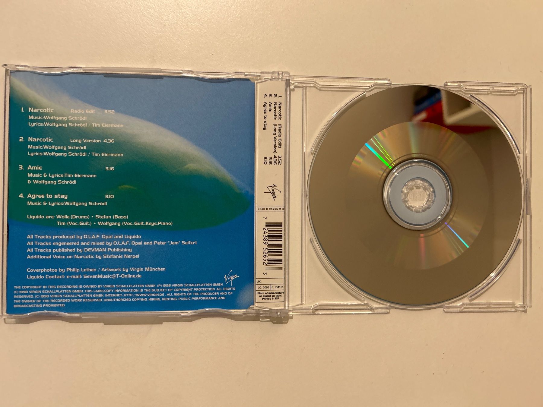 CD: CD- Liquido- Narcotic (Single) – Usato da Guntershausen venduto da Gloominati 2