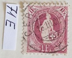 MA464) 71E, Stehende Helvetia Vollstempel Kt. 460.- Lp