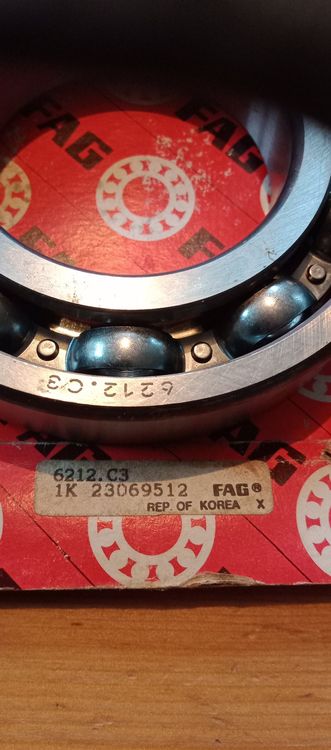 Neu! Kugellager FAG 6212.C3 jedoch ohne Schutzhülle 2