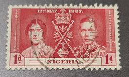 Nigeria 1937 alte briefmarke