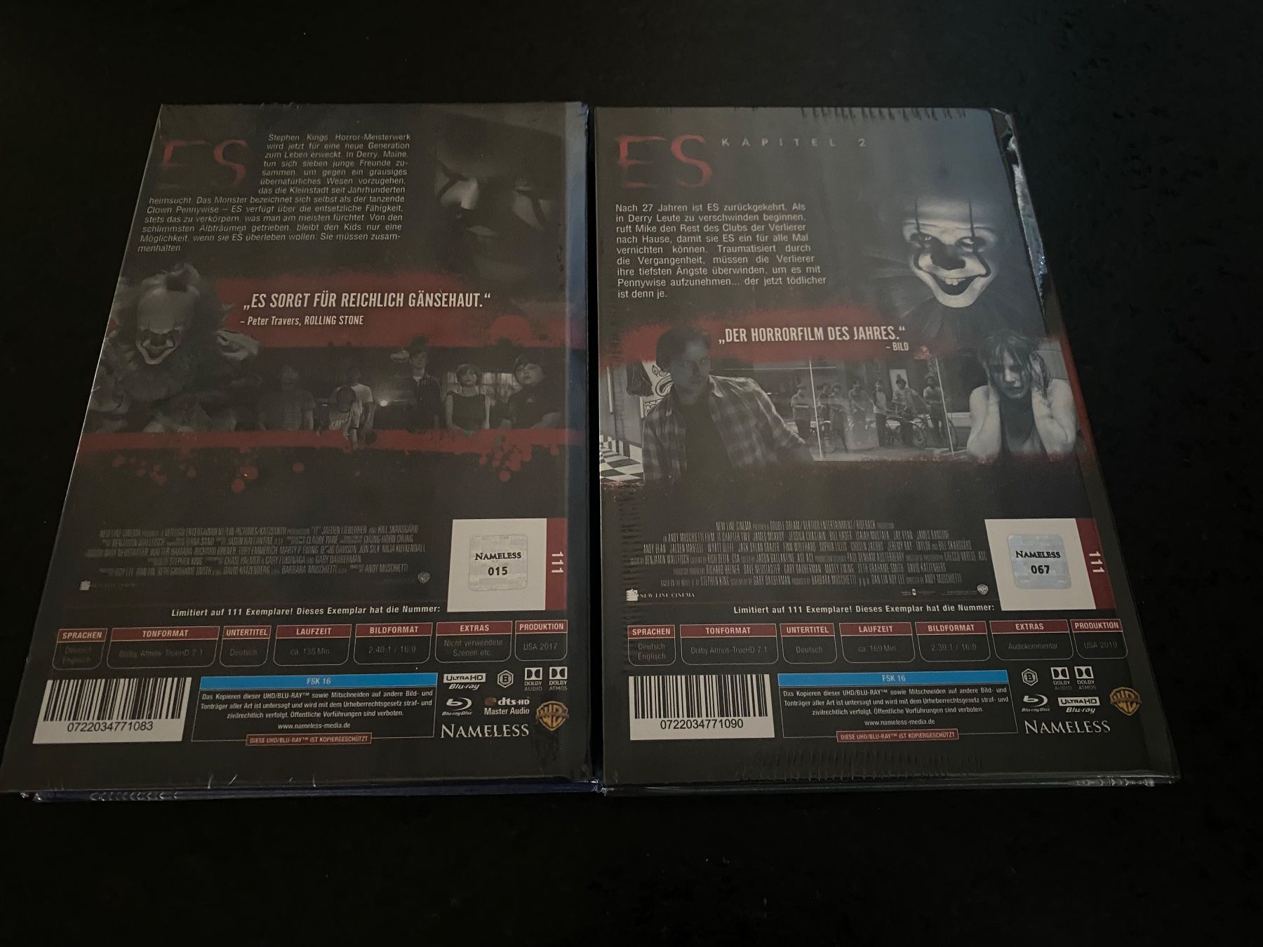 Tutti i DVDs: ES + ES-Kapitel 2 Hartbox NAMELESS Blu-ray OVP – Nuovo e nell'imballaggio originale da Schmitten FR venduto da FilmRarities 1