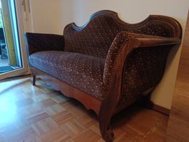 Sofa Antik Polsterung Holzgestell Zustand gut