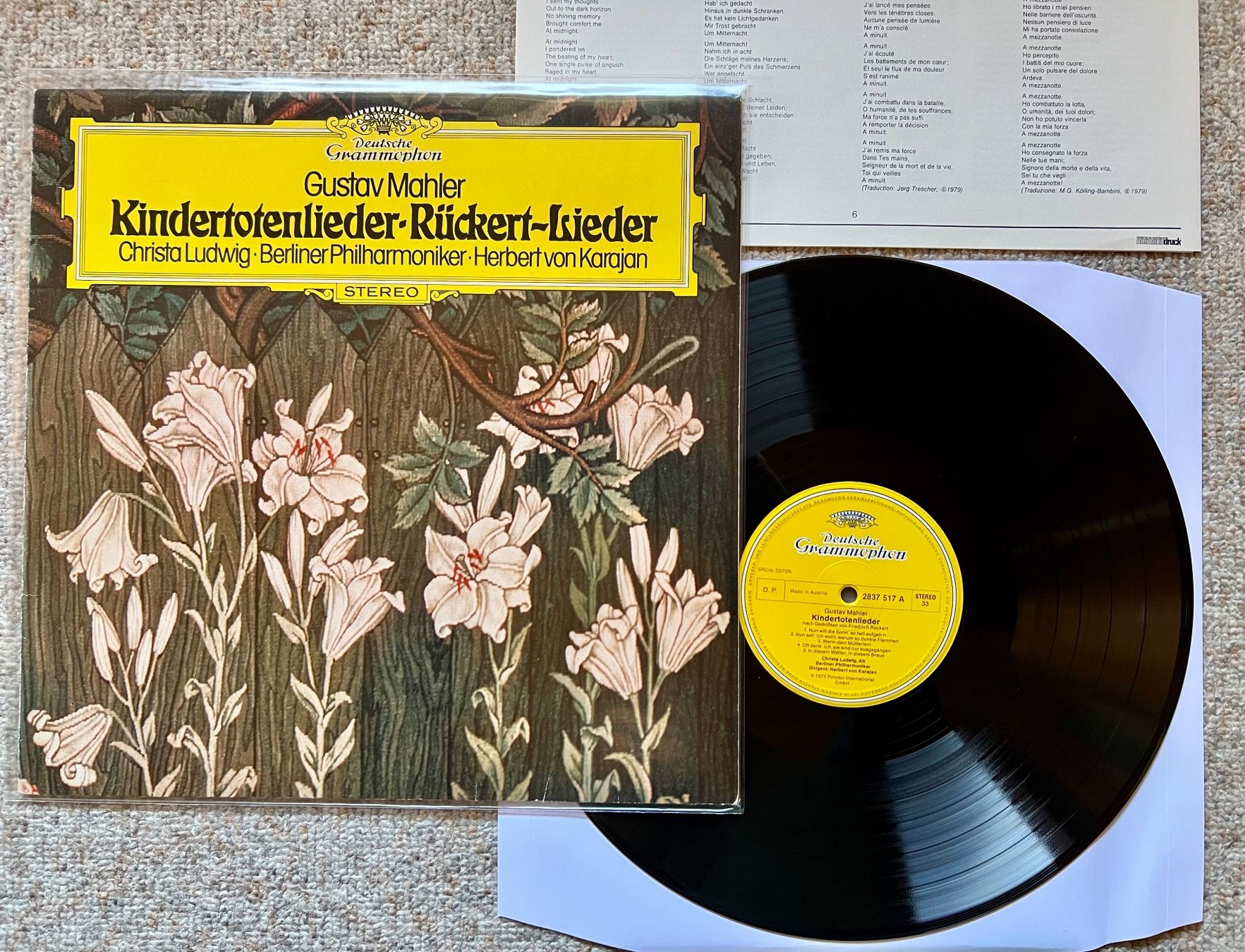 Dischi in vinile: Mahler Karajan – Kindertotenlieder LP GEWASCHEN – Usato da Unterseen venduto da vinylmore