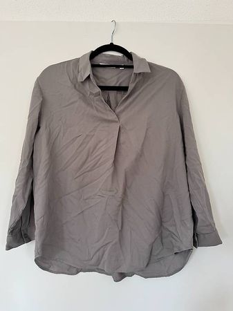 Uniqlo Bluse - Gr. M - Taupe