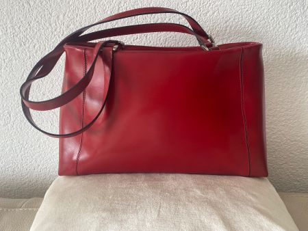 Vintage VERA PELLE Leder Schultertasche