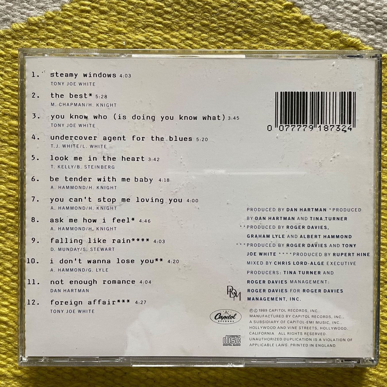 CD: TINA TURNER-FOREIGN AFFAIR – Usato da Rorschacherberg venduto da CD-Roli 1