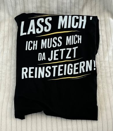 Lustiges T-Shirt "Lass mich" Grösse M, schwarz, Fun Shirt