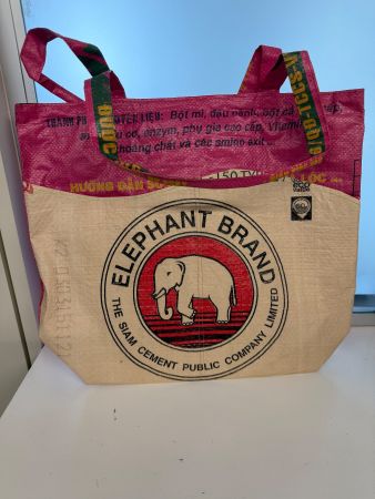 Upcycling Einkaufstasche  "Elephant Brand", Sommer Hit!