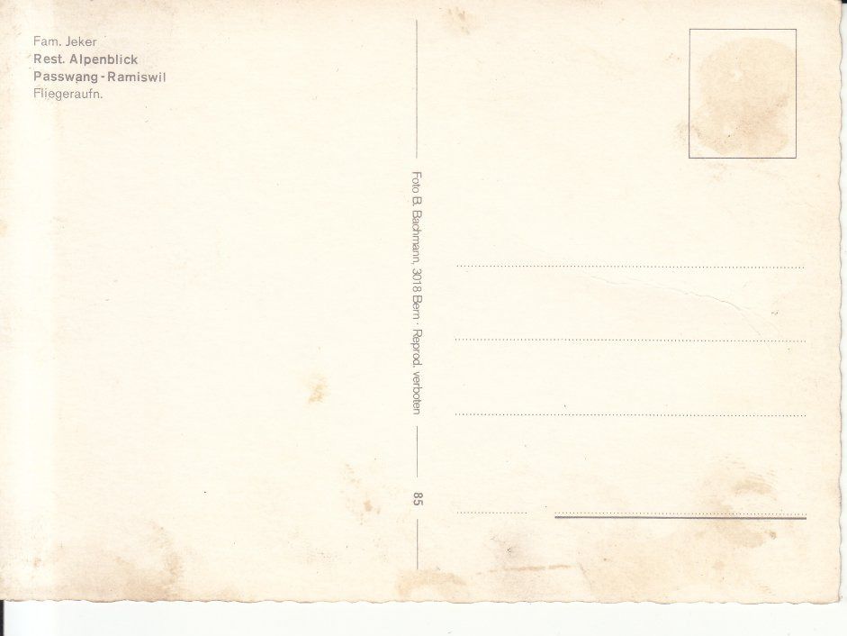 Cartoline postali: Passwang Alpenblick, ca. 1960 – Usato da Bürglen TG venduto da StampGraf 1