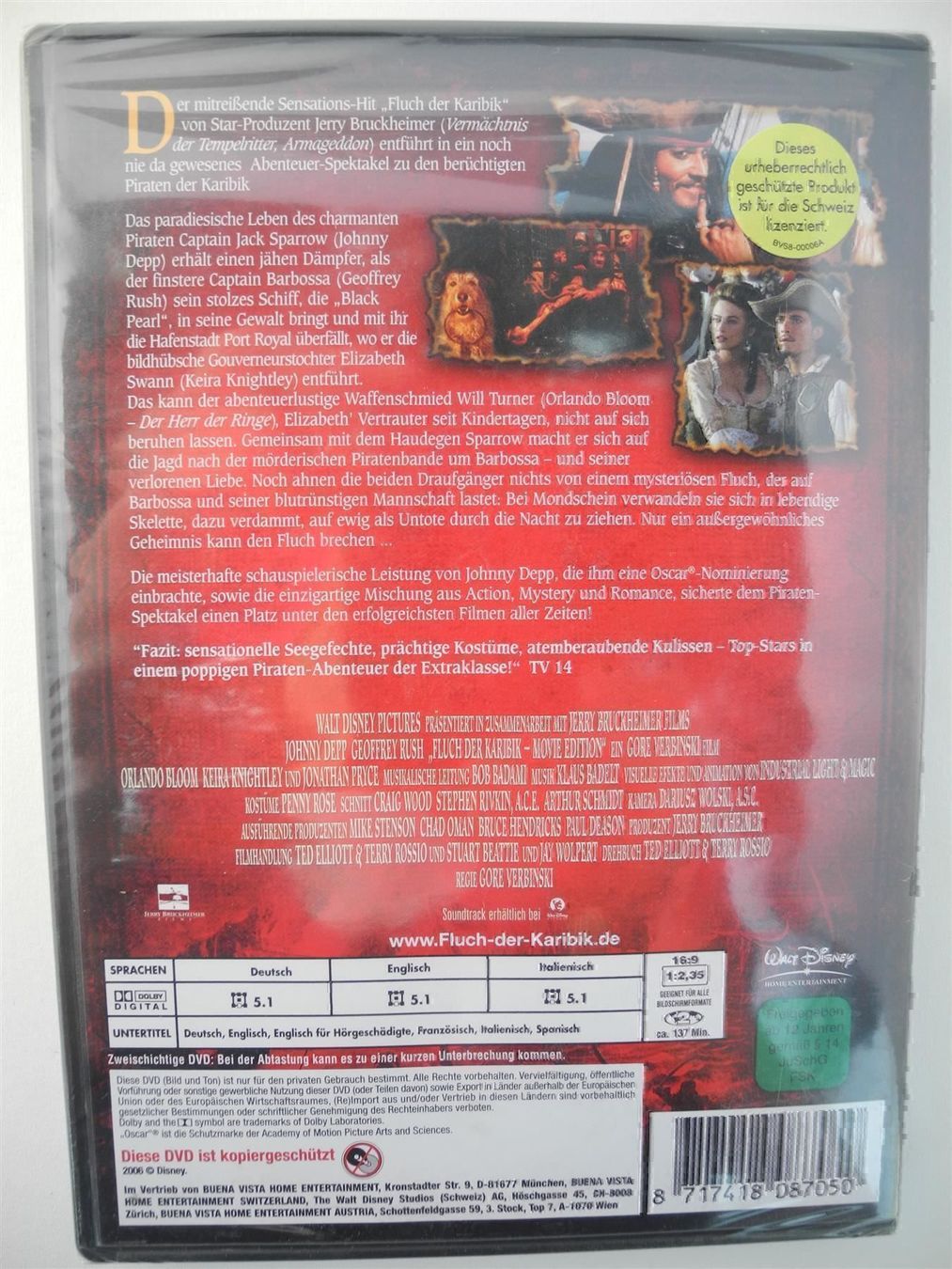 Tutti i DVDs: DVD Fluch der Karibik, Nr. 446 – Nuovo e nell'imballaggio originale da Kottwil venduto da Crazyrolf 1